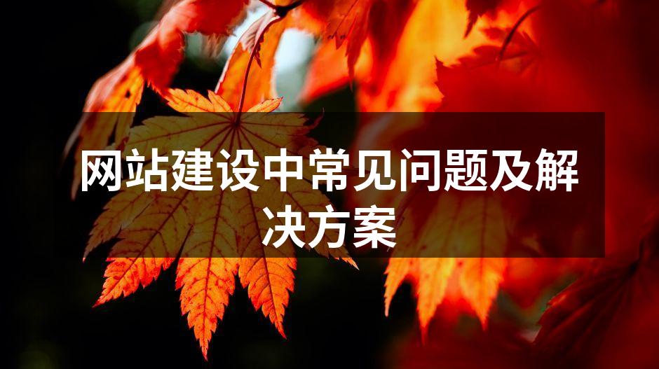 网站建设中常见问题及解决方案